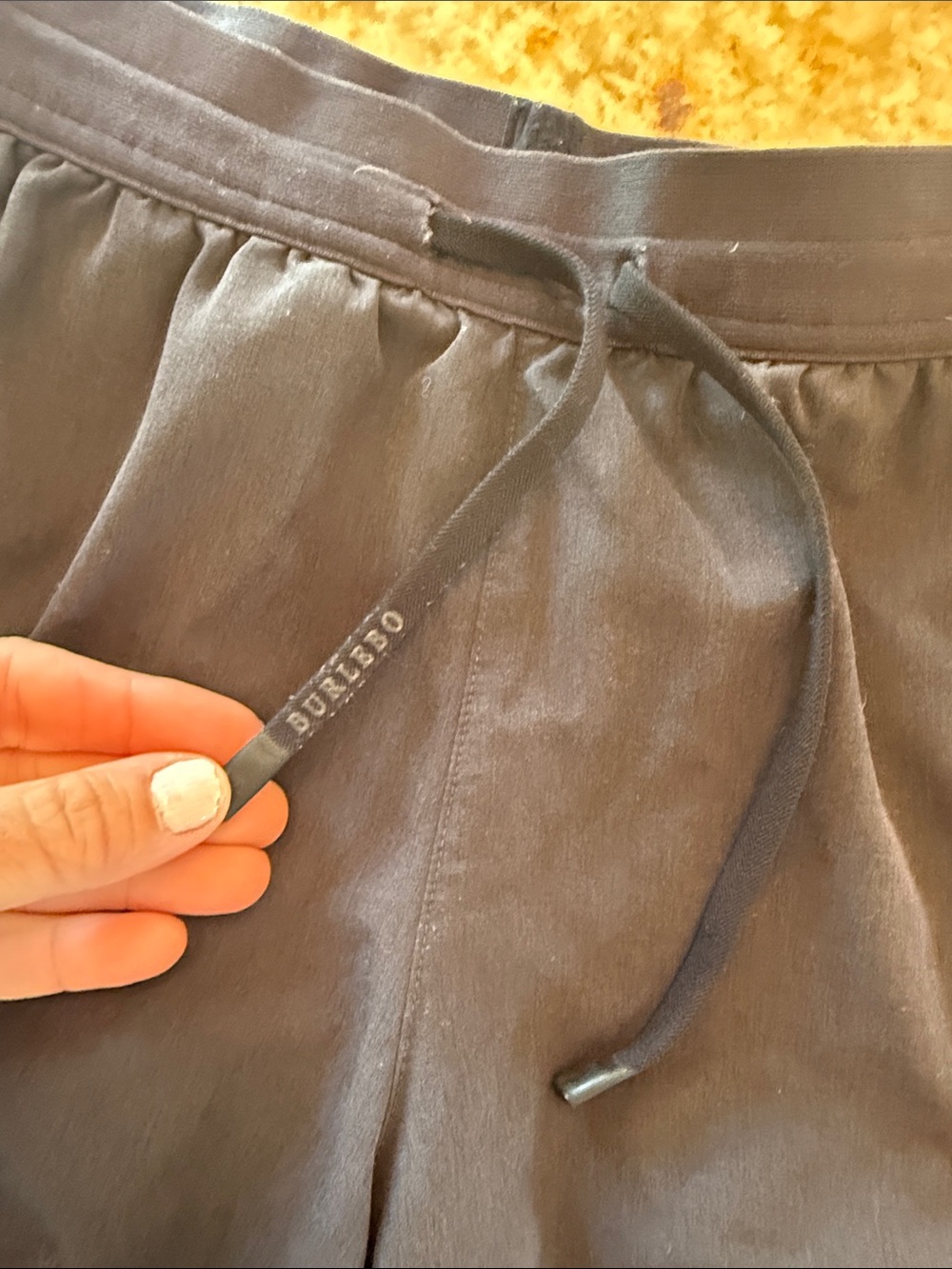 BURLEBO Men's black Drawstring Performance Hybrid Shorts size Small - Picture 3 of 6